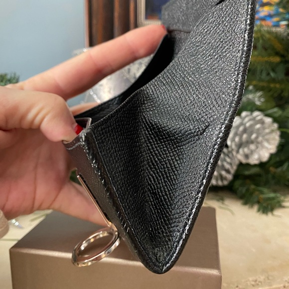 Bvlgari Black Calf Leather Clip Coin Purse NIB - Picture 8 of 9